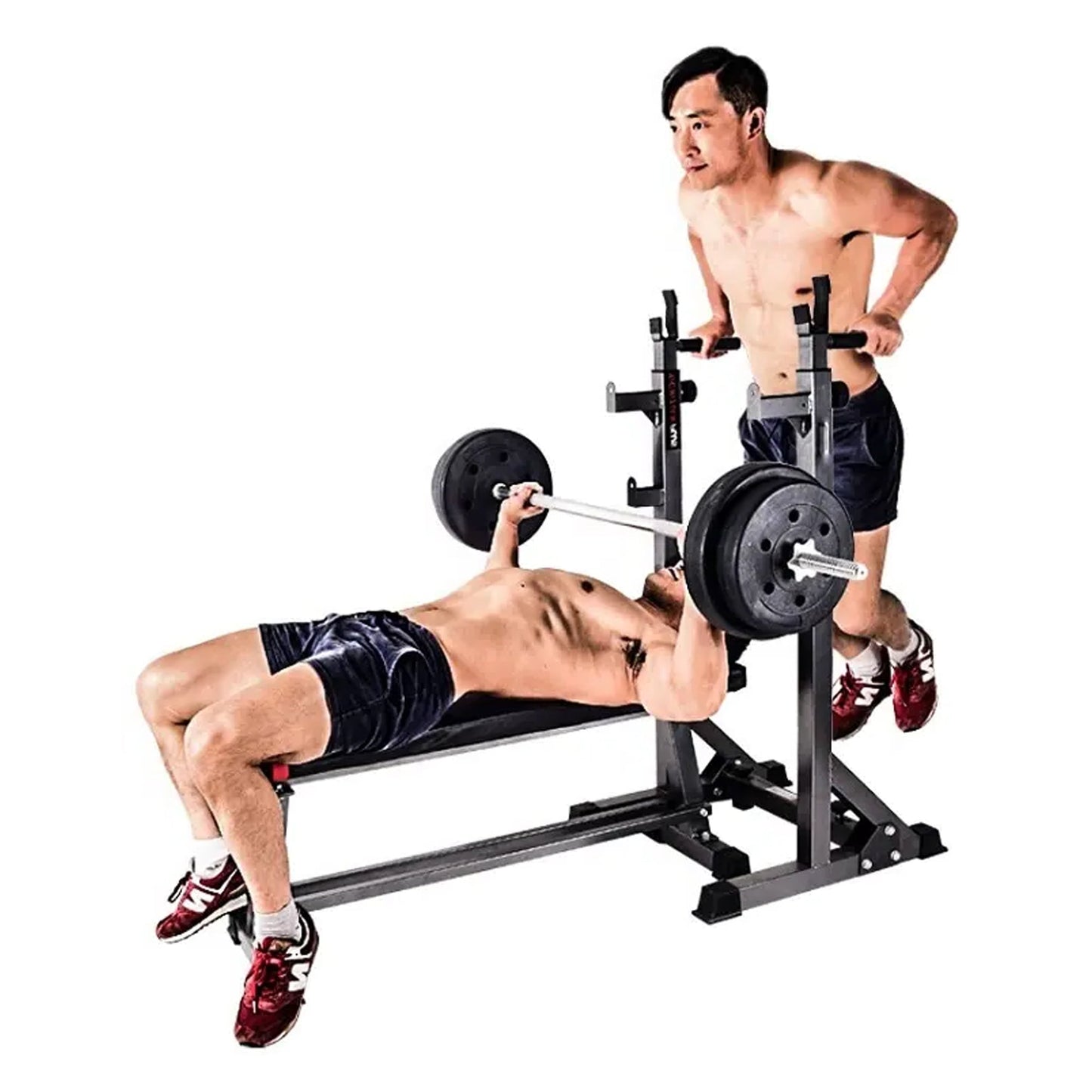 Build Serious Strength with Adjustable Barbell Rack | Half Squat Rack Featuring Dip Station, Safety Spotters & 200KG Capacity – Perfect for Power & Home Training