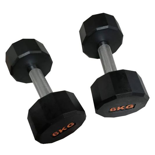 Heavy-Duty Round Hex Dumbbell | No-Roll Stability for Safer Workouts | Ergonomic Grip for Controlled Lifts | Perfect for Home & Gym Strength Training | Solid Cast Construction