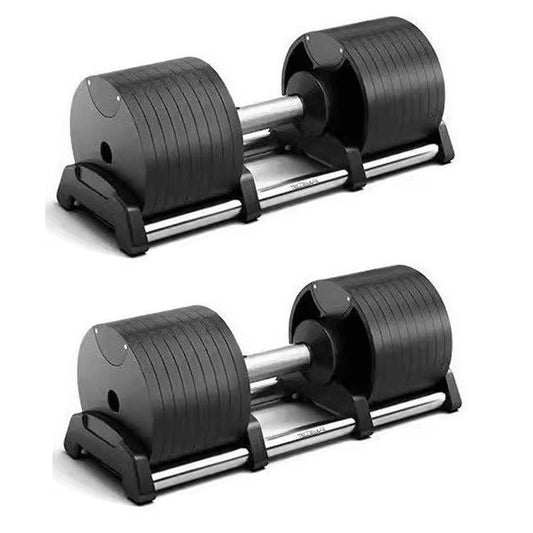 Premium Adjustable Steel Dumbbell 24–45kg – Smooth Dial Weights with Anti-Slip Grip for Strength Training, Compact Design Ideal for Home Gym and Small Spaces
