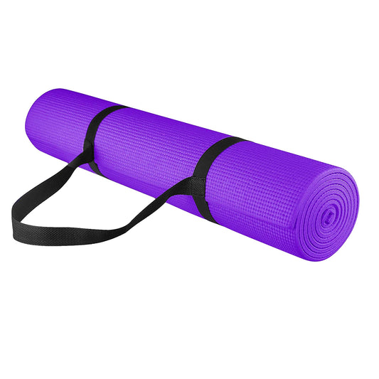 Premium 15mm NBR Foam Fitness Mat – Extra Thick, Non-Slip Yoga Mat for Pilates, HIIT, Gym & Home Workouts | Eco-Friendly + Carry Strap