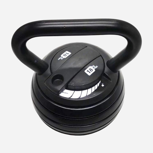 Heavy Duty Adjustable Kettlebell – 18kg Weight Training Tool with Quick-Lock | Ideal for Total Body Conditioning, Muscle Building, and Endurance at Home or in the Gym
