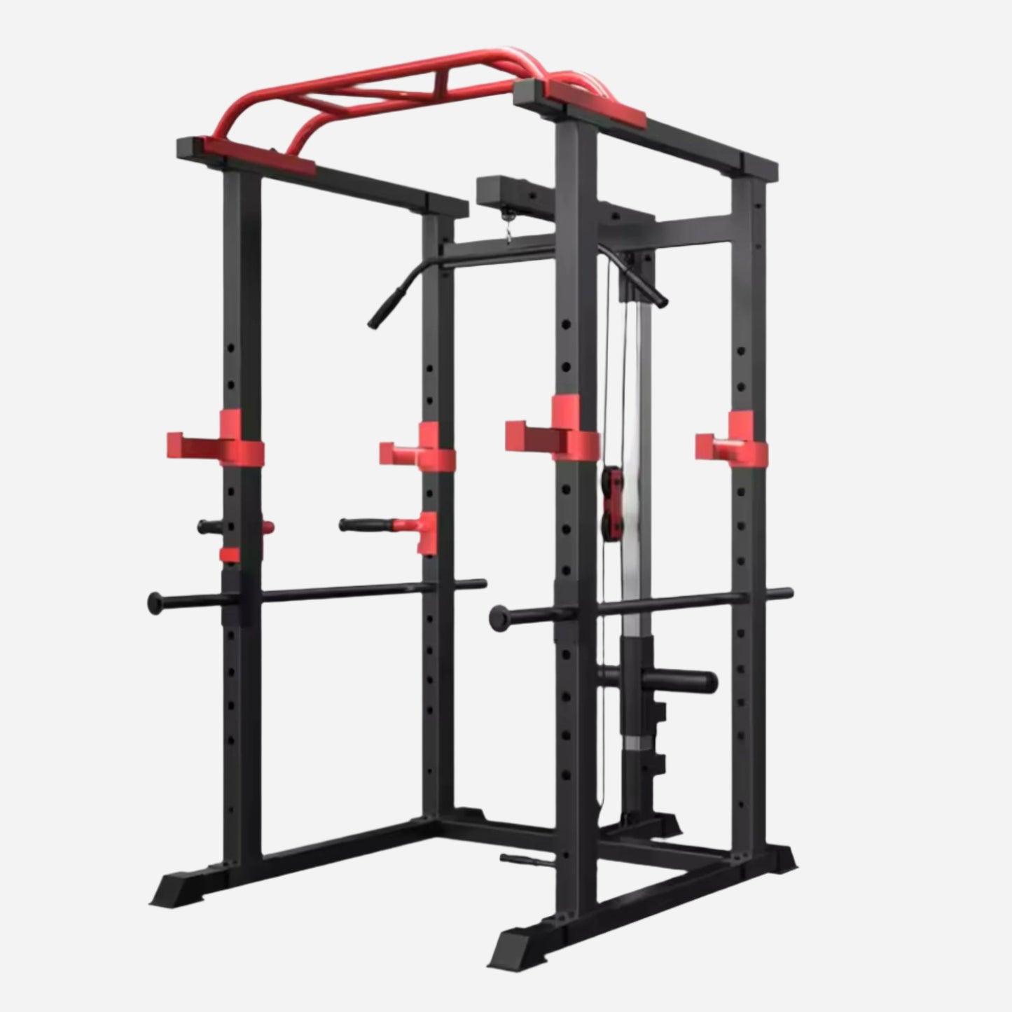 Ultimate Strength Training Station | Full-Feature Power Rack with Adjustable Cable Pulley System, Pull-Up Bar & Multi-Use Cage for Home & Commercial Gyms