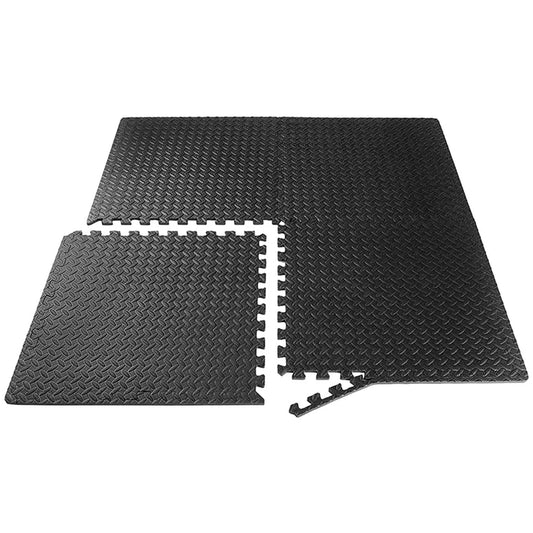 Transform Your Workout Space with Interlocking EVA Foam Mats | 10mm Thick Non-Slip Puzzle Tiles for Home & Gym | Durable Black Flooring for Exercise & Protection
