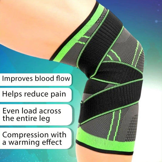 Knee Support with Secure Strap - Adjustable Reliable Support for ACL, Meniscus, Joint Pain & Injury Recovery | Great for Running, Sports, and Everyday Use