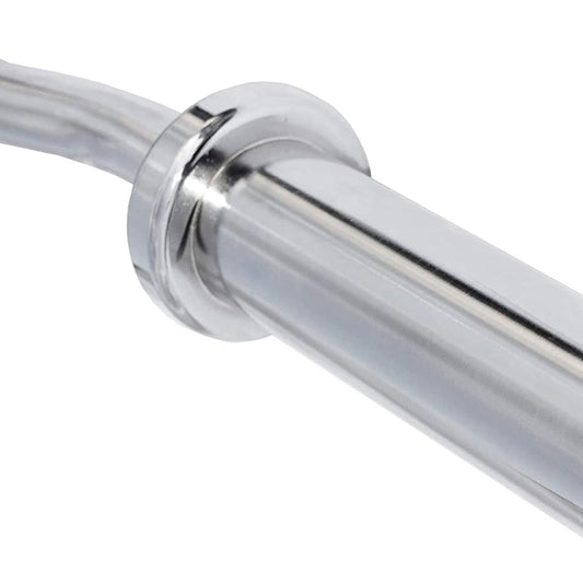 Build Muscle with 47" Chrome Olympic Curl Bar – Includes 2 Spring Collars, Supports 2-Inch Plates – Ideal for Biceps, Squats, Deadlifts & Strength Workouts