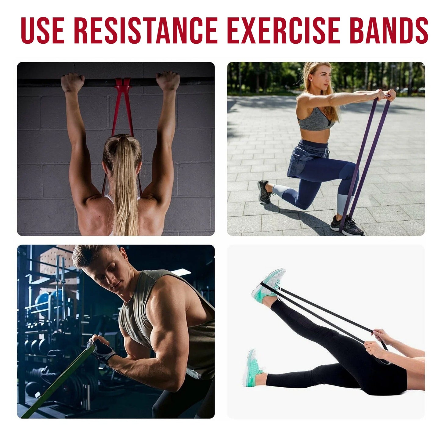 Full-Body Strength Bands – 5-Level Resistance Set for Pull-Ups, Powerlifting, Stretching & Rehab | Great for Men & Women in Training