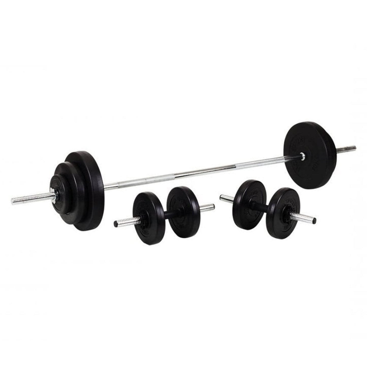 Premium 65kg Iron Weightlifting Kit | Convertible Dumbbell & Barbell Set with Anti-Slip Handles | Space-Saving Strength Gear for Full-Body Workouts at Home for Men and Women
