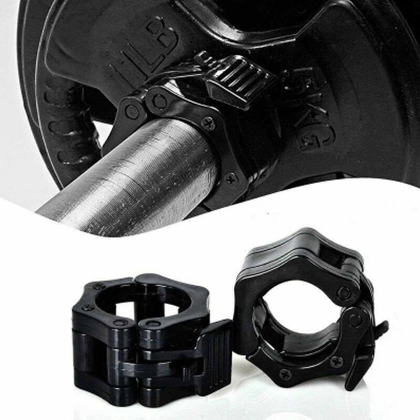 Quick-Lock Barbell Collars – 2" Olympic Clips (Pair) for Secure Weightlifting | Heavy-Duty Fast Release Clamps for CrossFit, Powerlifting & Gym Training