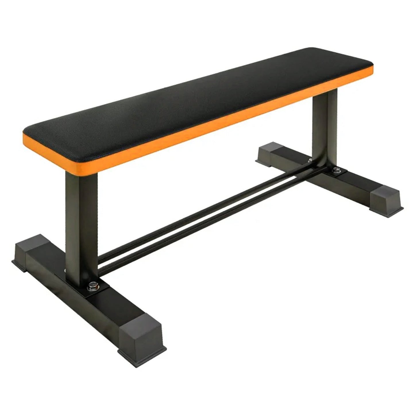 Level Up Your Lifts with a Sturdy Flat Bench | Built-In Dumbbell Rack | Rugged Strength Training Bench for Presses, Rows & Core Workouts