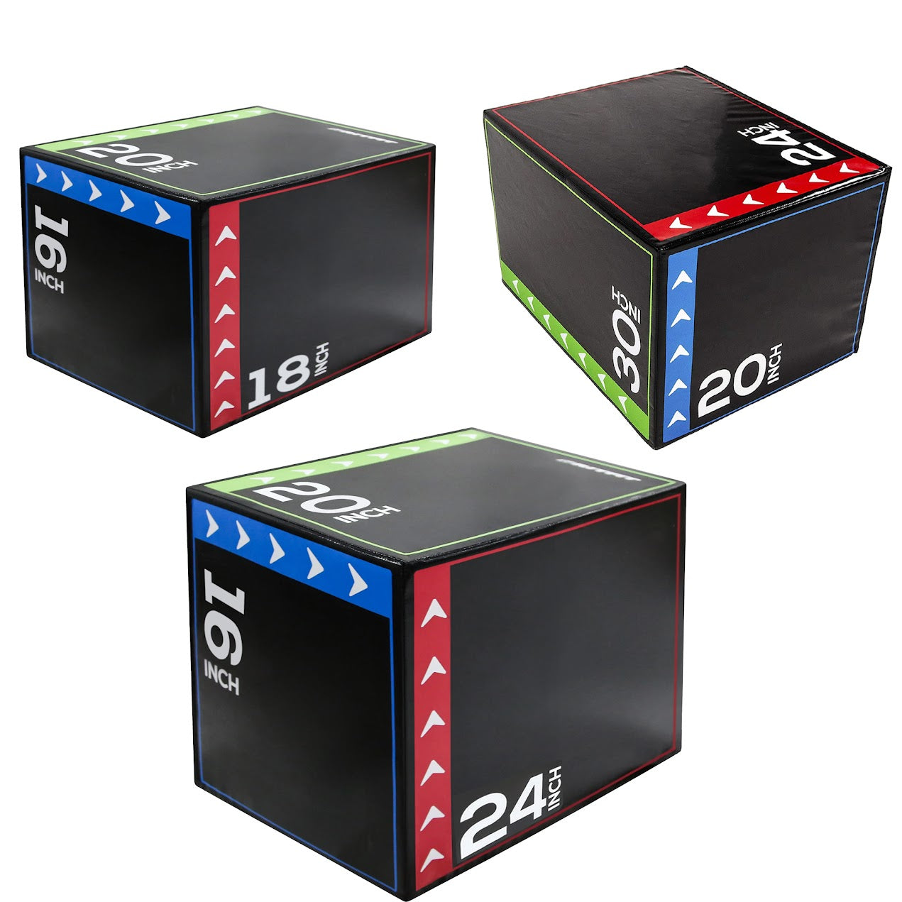 3-in-1 Foam Plyo Jump Box – Multi-Height Soft Plyometric Platform for Home Gym, Cardio, and Explosive Power Training | Non-Slip Surface | Sold Individually or as Complete Set