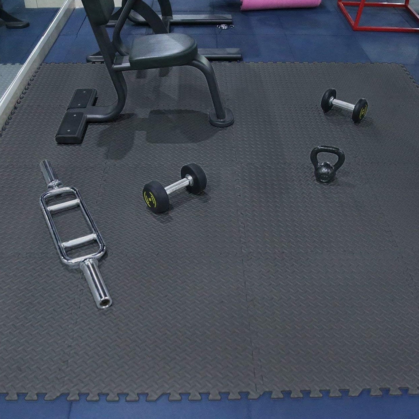 Transform Your Workout Space with Interlocking EVA Foam Mats | 10mm Thick Non-Slip Puzzle Tiles for Home & Gym | Durable Black Flooring for Exercise & Protection