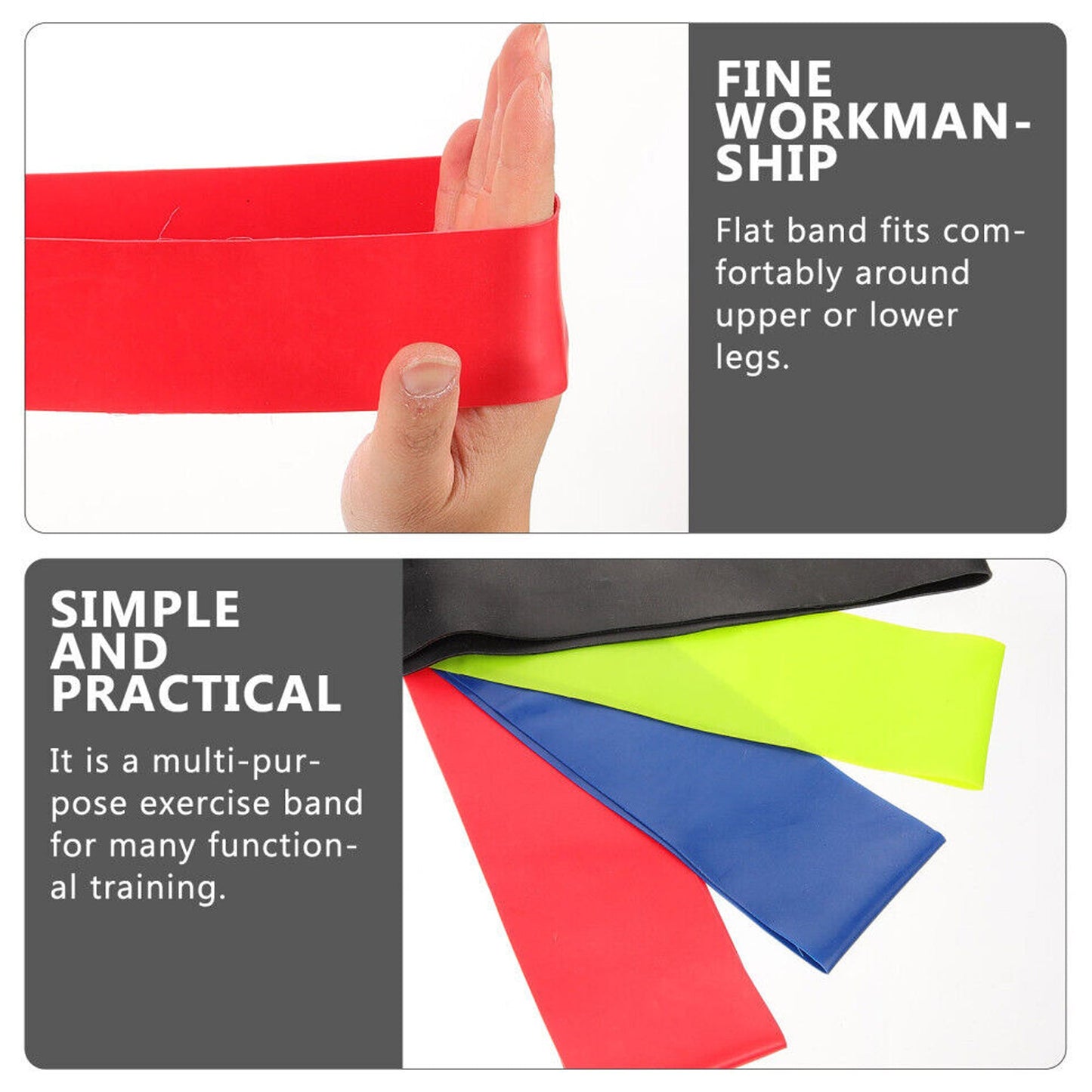 5-Pack Light Resistance Loop Bands – Versatile Fitness Bands Set for Men & Women | Great for Strength, Pilates, Yoga & Home Training