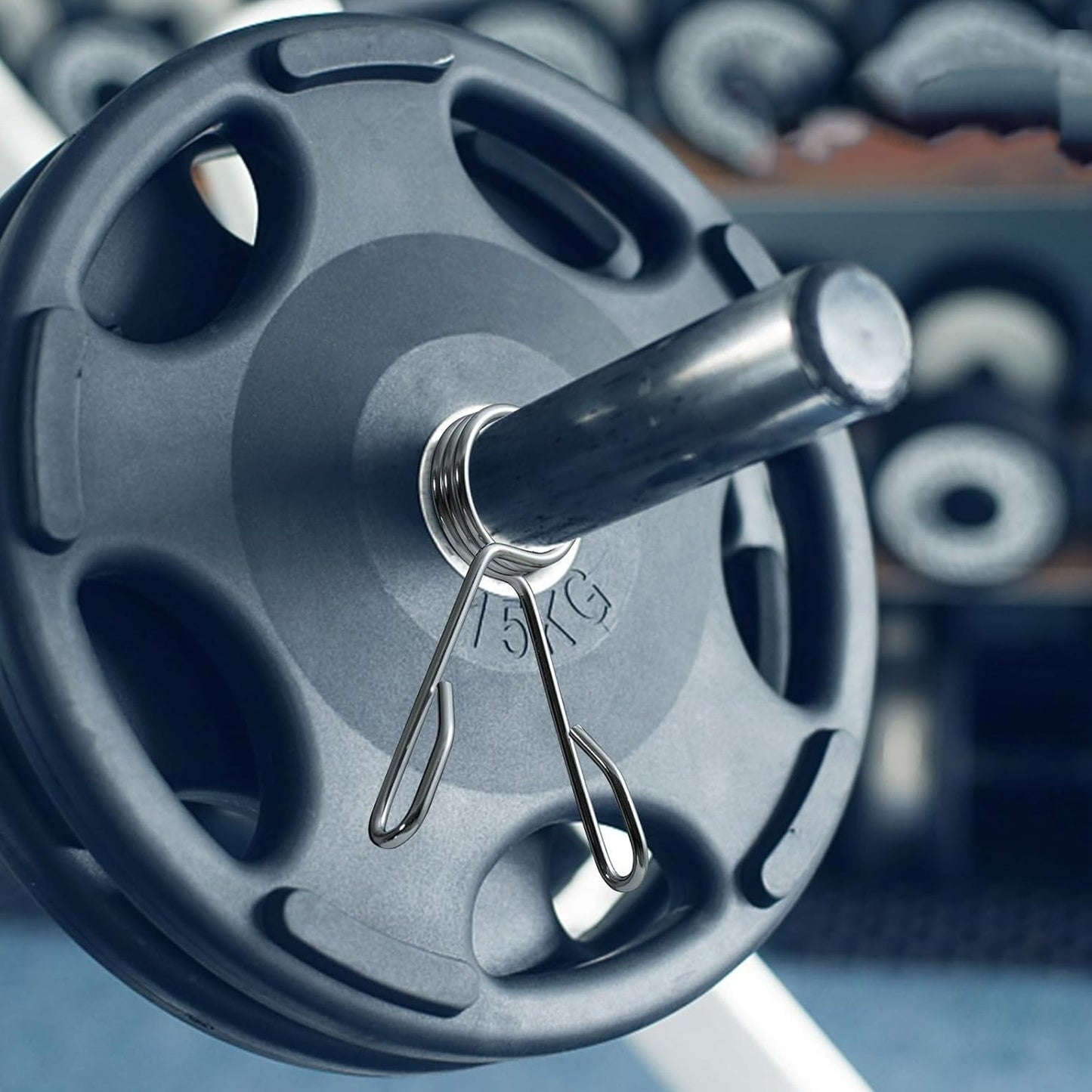 Chrome Barbell Spring Clips – 2" Olympic Collars (Pair) for 50mm Bars | Heavy-Duty, Secure Hold for Weightlifting, Power Training & Gym Workouts