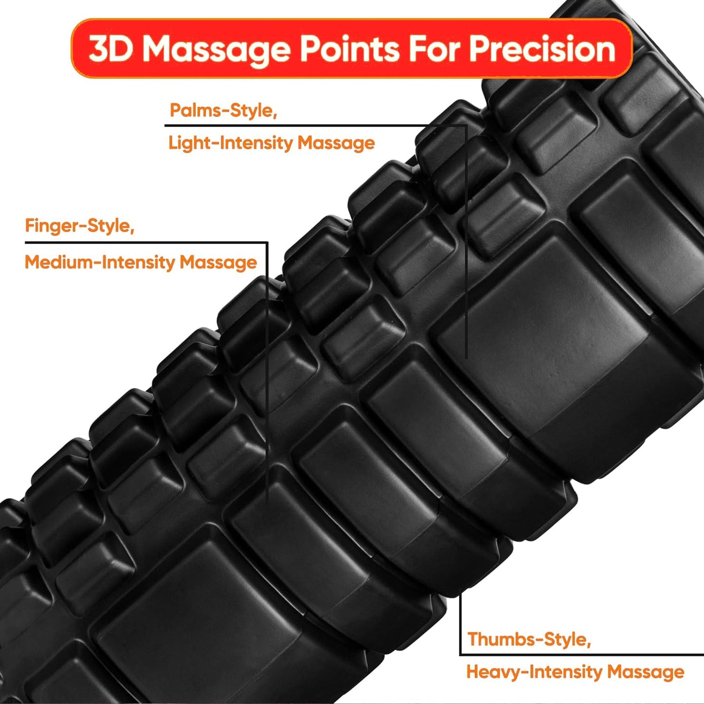 Relieve Muscle Tension with EVA Foam Roller | Compact & Lightweight Deep Tissue Massager for Post Workout Recovery, Flexibility, & Pain Relief