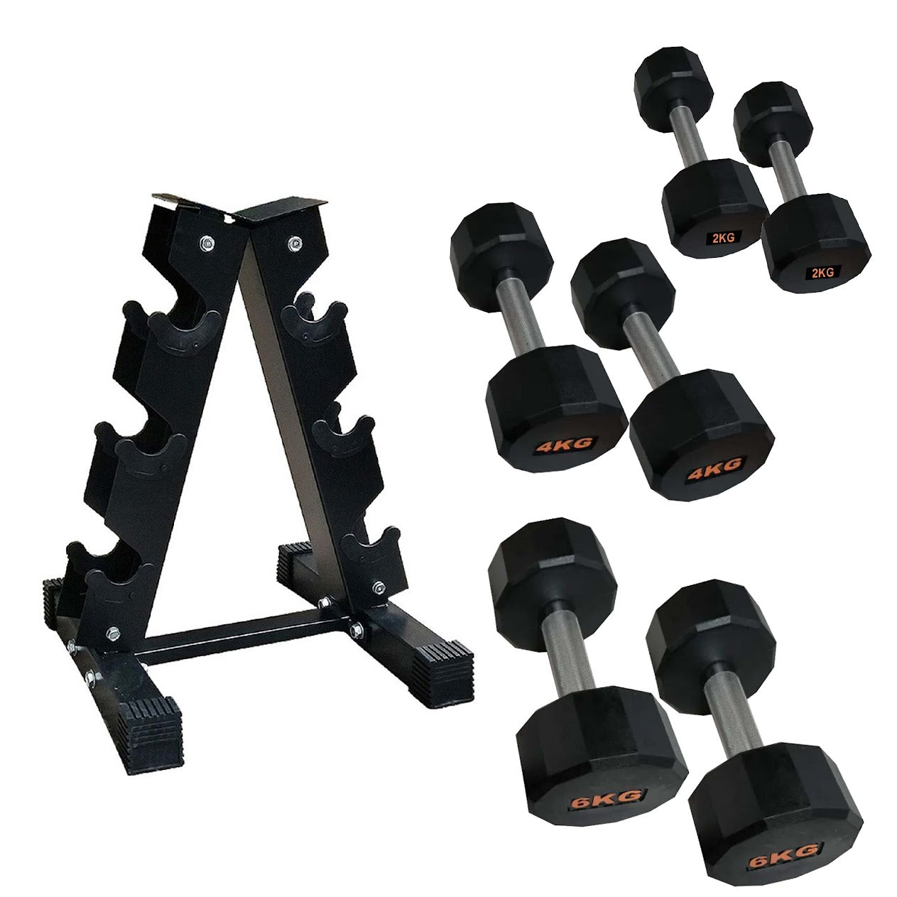Heavy-Duty Round Hex Dumbbell | No-Roll Stability for Safer Workouts | Ergonomic Grip for Controlled Lifts | Perfect for Home & Gym Strength Training | Solid Cast Construction