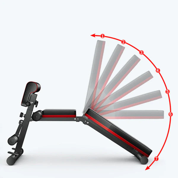 Transform Your Training with a Foldable 7-Position Weight Bench | Incline, Decline & Flat Modes | 320KG Max Load | Space-Saving with Auto-Lock System