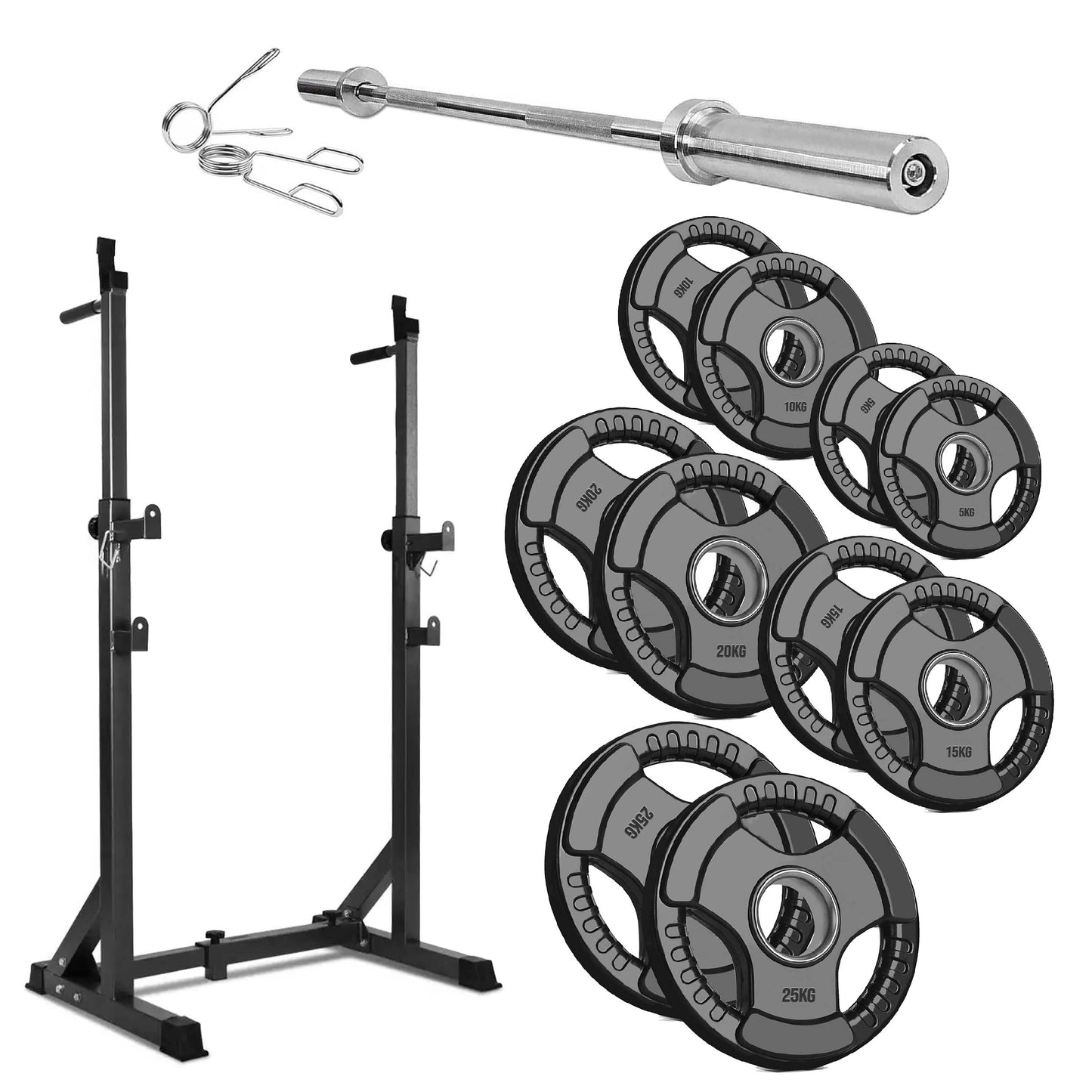 Build Serious Strength with Adjustable Barbell Rack | Half Squat Rack Featuring Dip Station, Safety Spotters & 200KG Capacity – Perfect for Power & Home Training