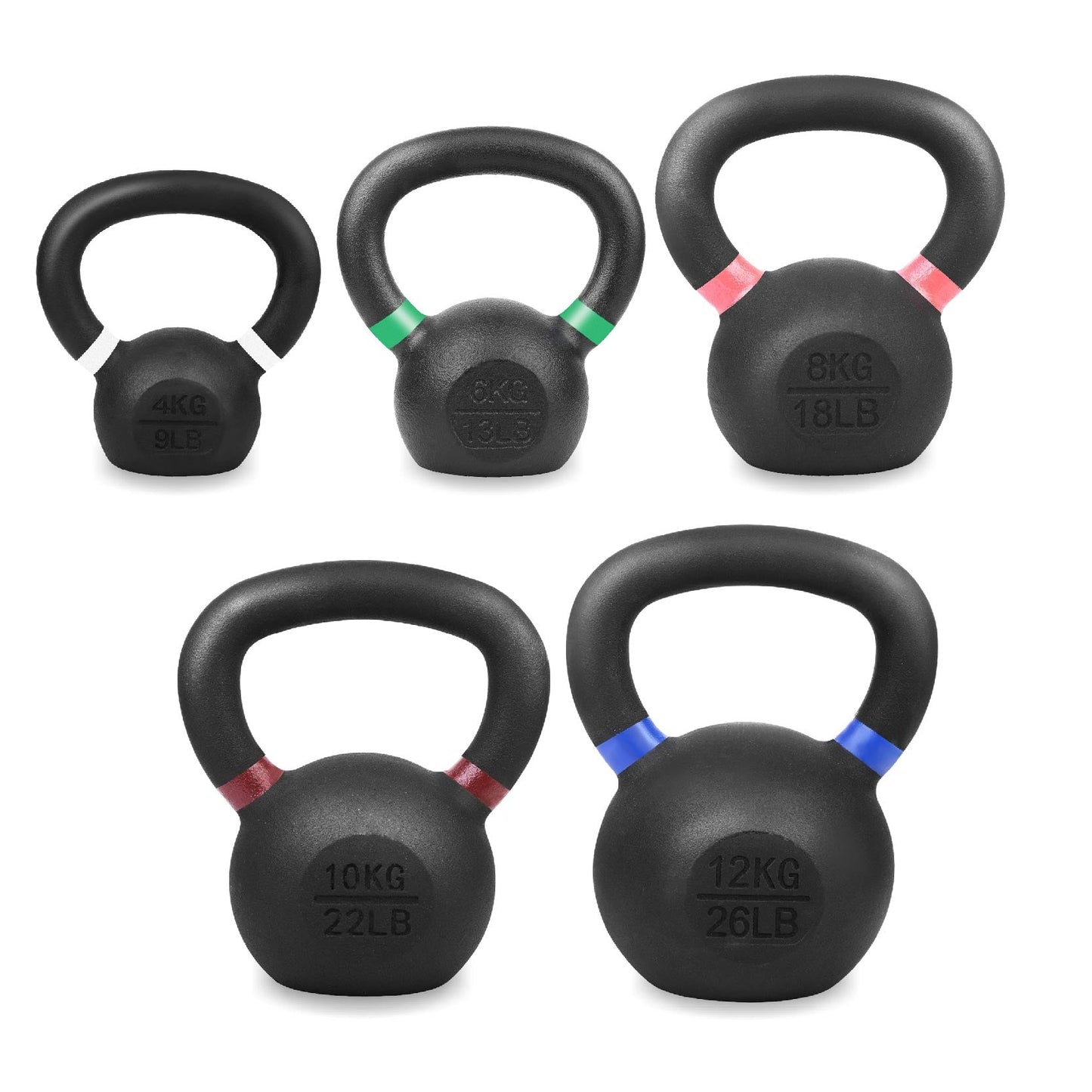 Heavy-Duty Cast Iron Kettlebell Set | All-in-One Strength Training Tool for Power, Endurance & Mobility | Rugged, Long-Lasting Design for Full-Body Home & Gym Workouts