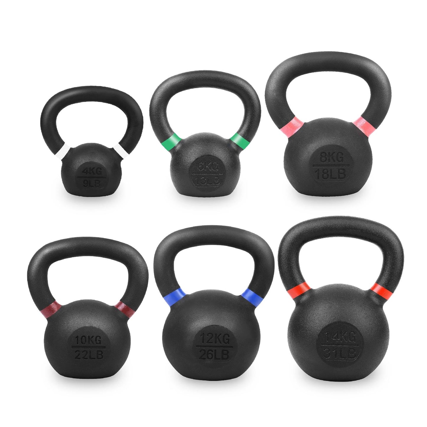 Heavy-Duty Cast Iron Kettlebell Set | All-in-One Strength Training Tool for Power, Endurance & Mobility | Rugged, Long-Lasting Design for Full-Body Home & Gym Workouts
