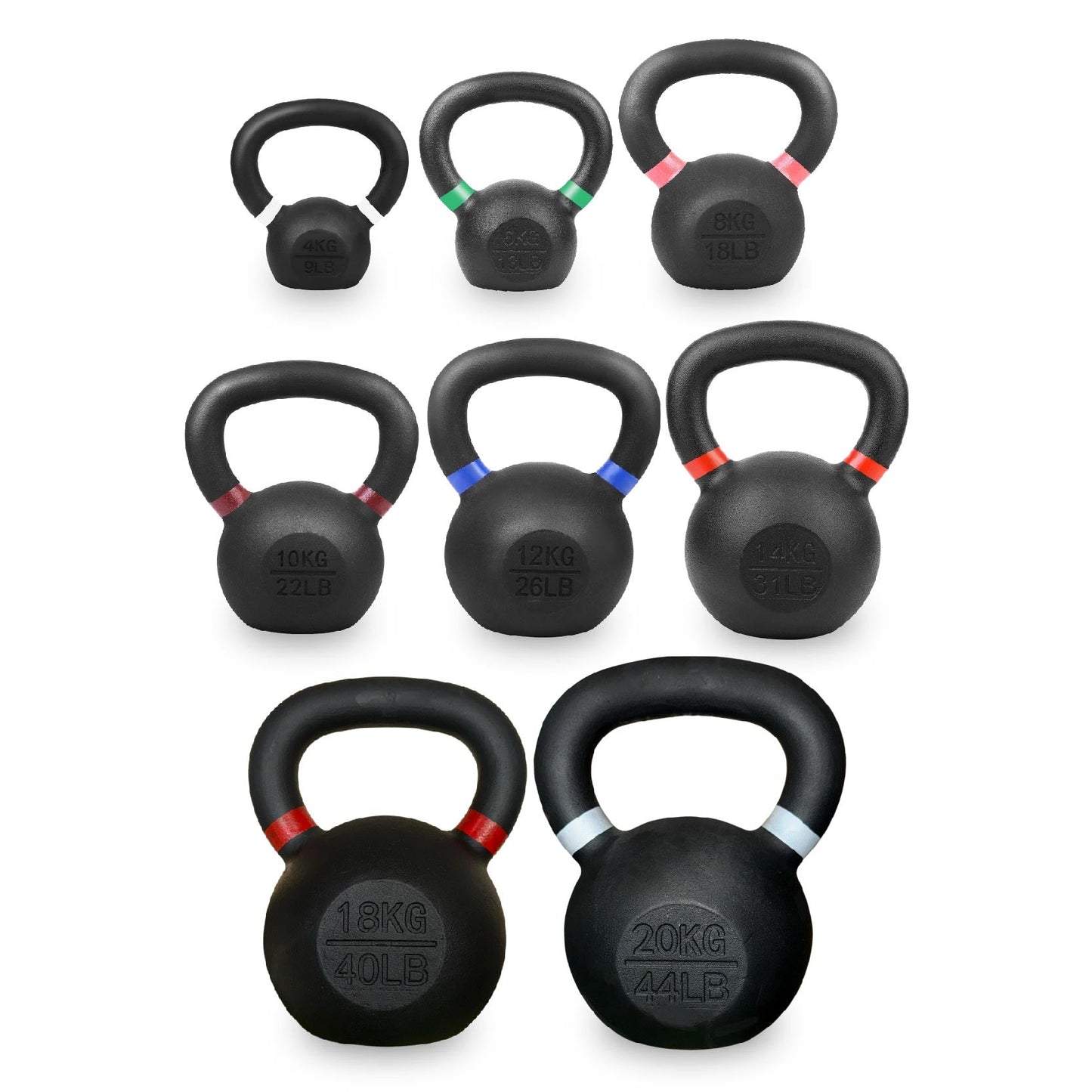 Heavy-Duty Cast Iron Kettlebell Set | All-in-One Strength Training Tool for Power, Endurance & Mobility | Rugged, Long-Lasting Design for Full-Body Home & Gym Workouts
