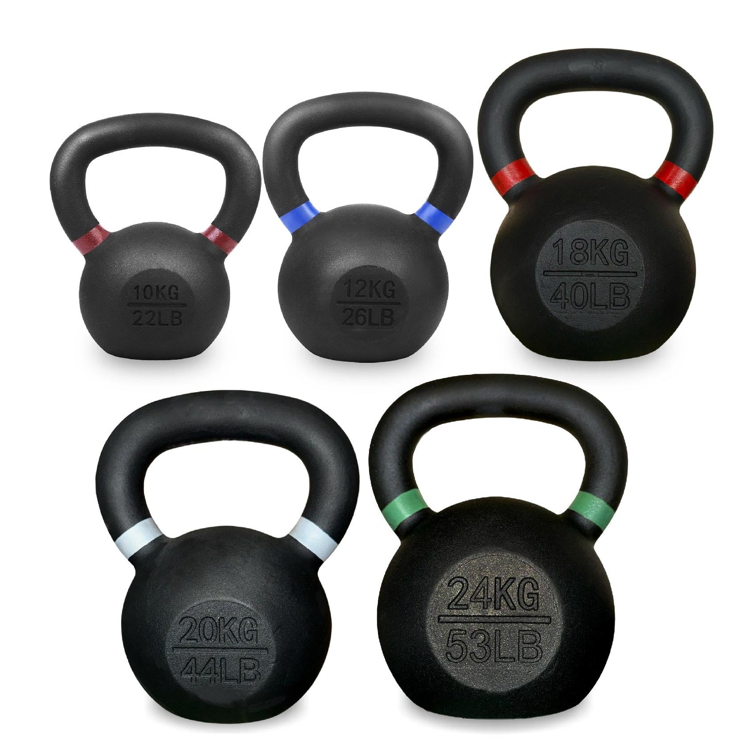 Heavy-Duty Cast Iron Kettlebell Set | All-in-One Strength Training Tool for Power, Endurance & Mobility | Rugged, Long-Lasting Design for Full-Body Home & Gym Workouts