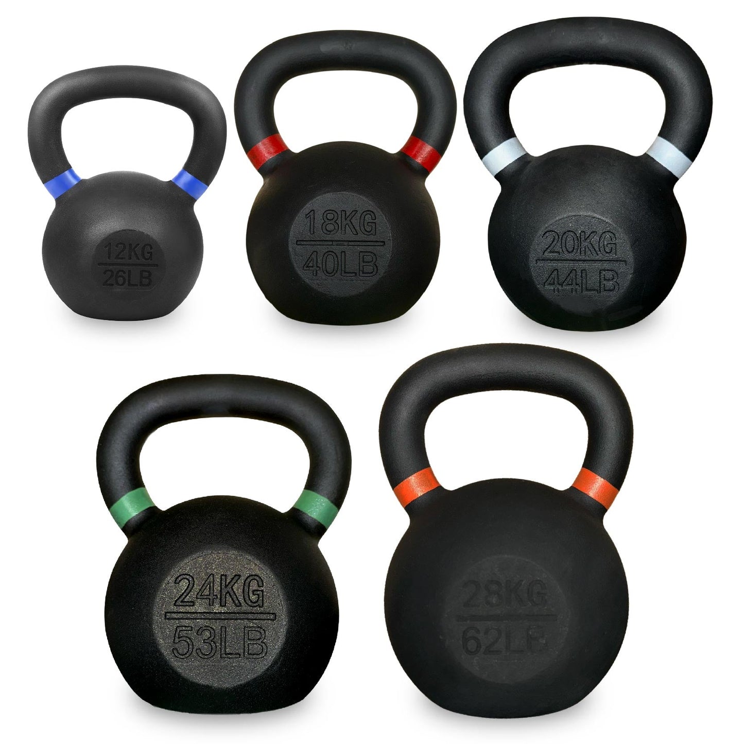 Heavy-Duty Cast Iron Kettlebell Set | All-in-One Strength Training Tool for Power, Endurance & Mobility | Rugged, Long-Lasting Design for Full-Body Home & Gym Workouts