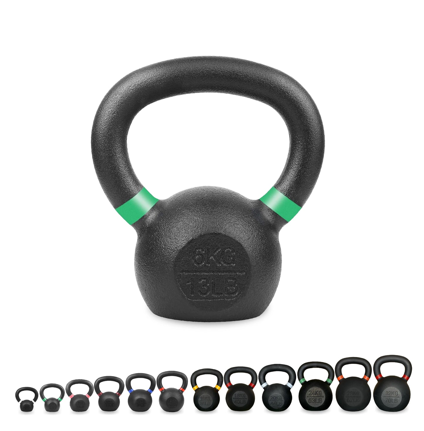 Heavy-Duty Cast Iron Kettlebell Set | All-in-One Strength Training Tool for Power, Endurance & Mobility | Rugged, Long-Lasting Design for Full-Body Home & Gym Workouts