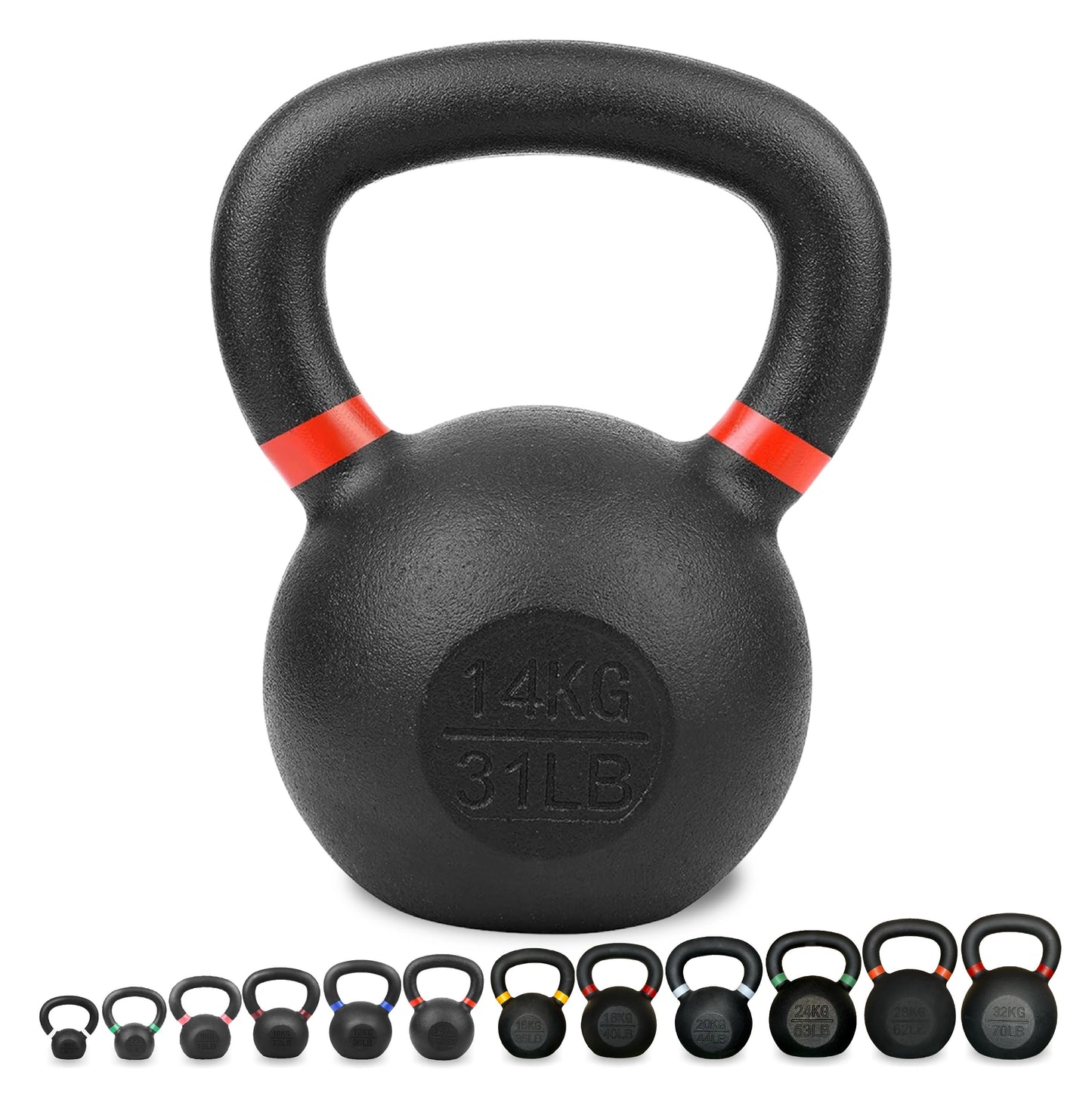 Heavy-Duty Cast Iron Kettlebell Set | All-in-One Strength Training Tool for Power, Endurance & Mobility | Rugged, Long-Lasting Design for Full-Body Home & Gym Workouts