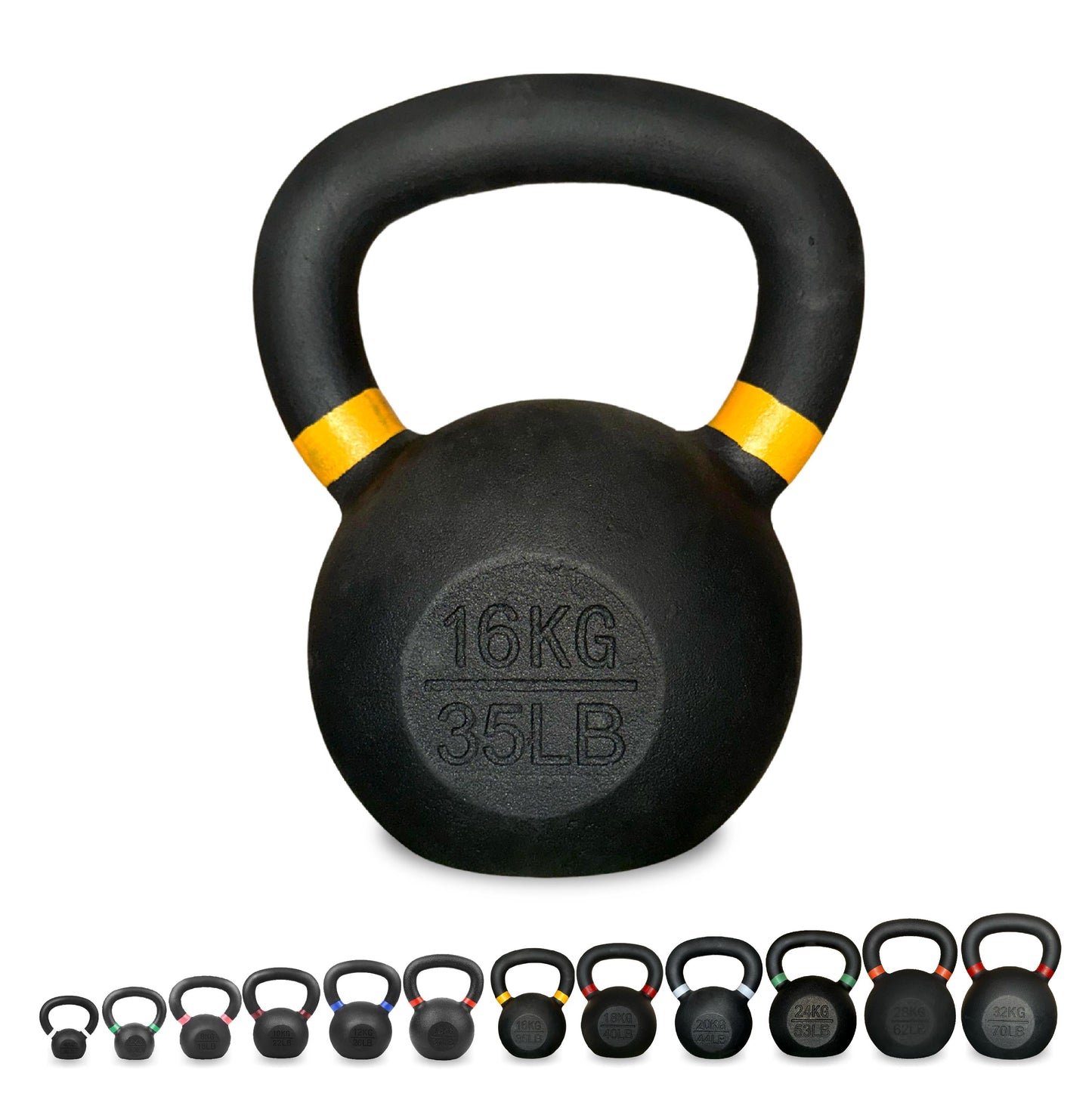 Heavy-Duty Cast Iron Kettlebell Set | All-in-One Strength Training Tool for Power, Endurance & Mobility | Rugged, Long-Lasting Design for Full-Body Home & Gym Workouts