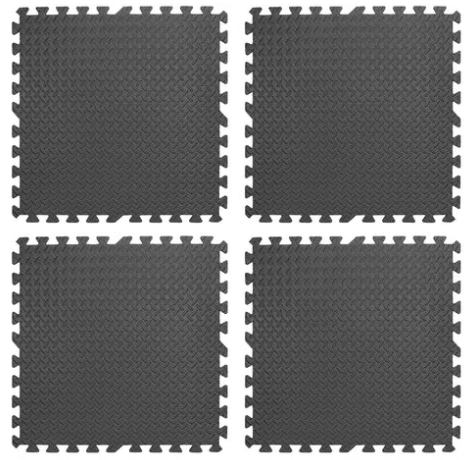 Transform Your Workout Space with Interlocking EVA Foam Mats | 10mm Thick Non-Slip Puzzle Tiles for Home & Gym | Durable Black Flooring for Exercise & Protection