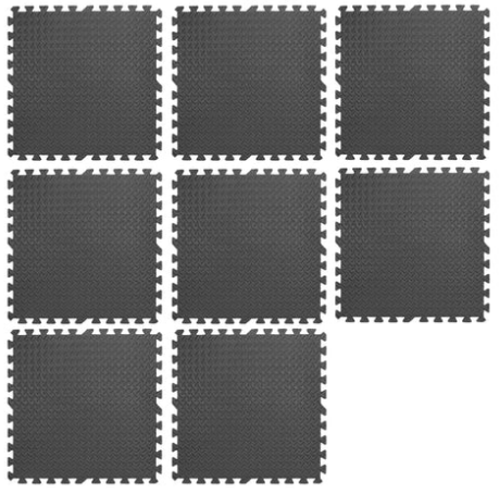 Transform Your Workout Space with Interlocking EVA Foam Mats | 10mm Thick Non-Slip Puzzle Tiles for Home & Gym | Durable Black Flooring for Exercise & Protection