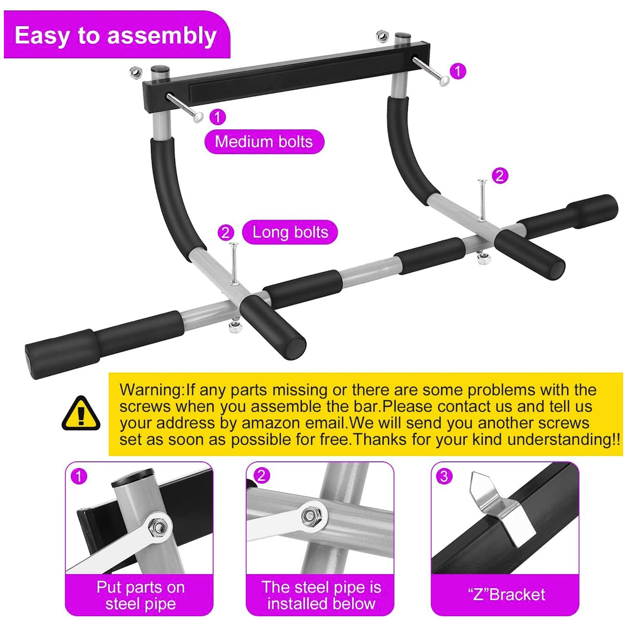 Maximize Upper Body Strength with This Door Pull-Up Bar – Heavy-Duty Design, Easy Setup, and Ideal for Home Fitness & Strength Training
