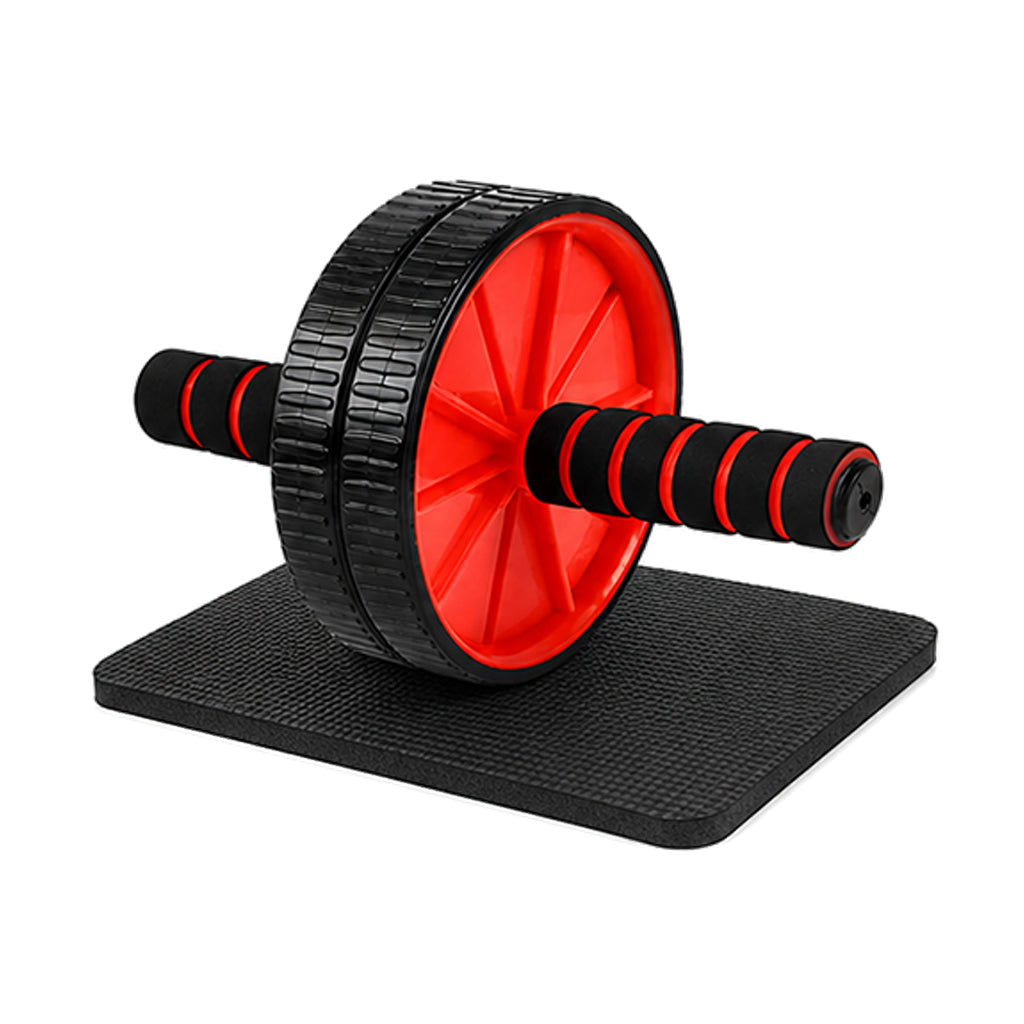 Level Up Core Workouts with Dual-Wheel Ab Roller Set – Includes Extra-Thick Knee Mat for Comfort & Stability, Perfect for Strength Training at Home or the Gym