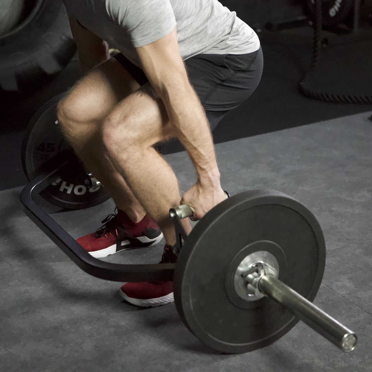 Power Through Deadlifts with 20kg Open Hex Trap Bar | Built-In Jack, Open Frame Design & Rotating Sleeves for Smooth Loading | Fits Olympic & Standard Plates