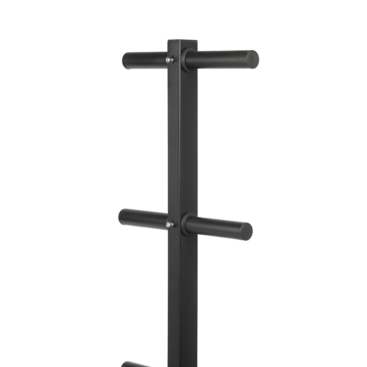 Organize Olympic Plates & Barbells with 3-Tier Weight Rack | 200kg Capacity | Space-Saving Bar Stand with Durable Black Finish for Home Gym Storage
