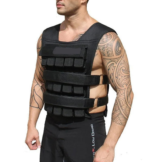 Boost Your Training with a 30kg Adjustable Weight Vest – Heavy-Duty Design for Men & Women with Removable Steel Weights, Reflective Panels & Snug Fit for All Workouts