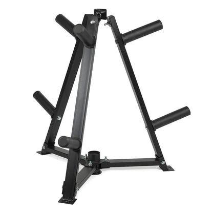 Heavy-Duty Steel Weight Rack – Vertical Plate & Dumbbell Storage Stand with 300kg Load, 6 Clamps for Home Gym Barbell Organization