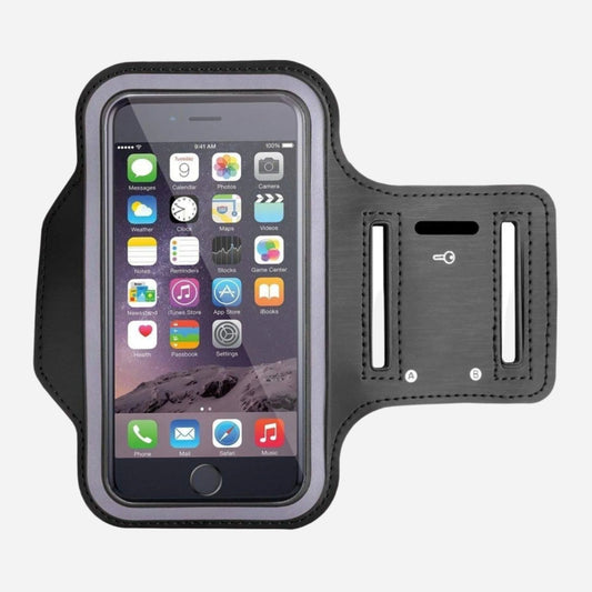 Hands-Free Phone Armband for Runners | Water-Resistant Sports Band with Reflective Design & Stretch Fit – Compatible with Phones up to 7.0”