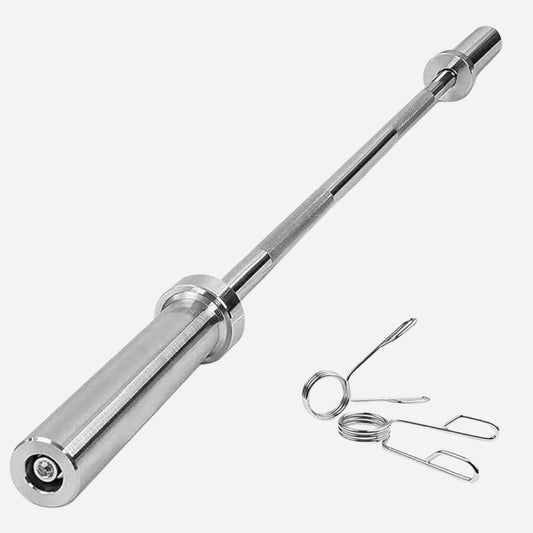 Heavy-Duty Power Bar – Olympic 2" Weightlifting Barbell (4ft to 7ft) with Spring Collars | Ideal for Squats, Deadlifts, Bench Press & Full-Body Training