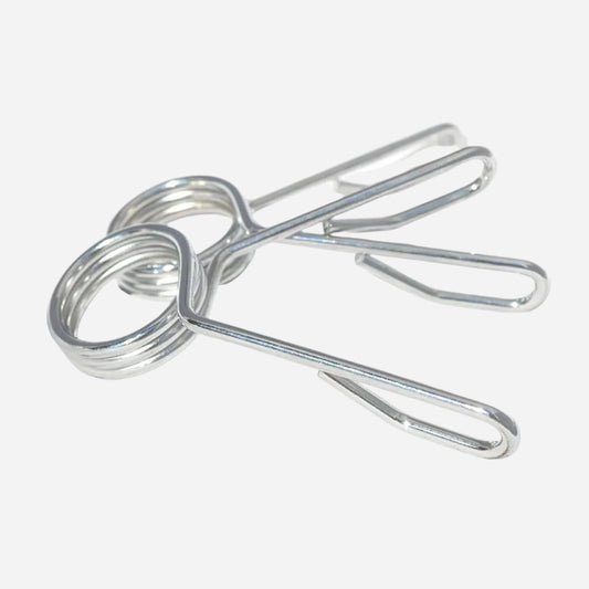 Chrome Barbell Spring Clips – 2" Olympic Collars (Pair) for 50mm Bars | Heavy-Duty, Secure Hold for Weightlifting, Power Training & Gym Workouts
