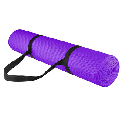Premium 15mm NBR Foam Fitness Mat – Extra Thick, Non-Slip Yoga Mat for Pilates, HIIT, Gym & Home Workouts | Eco-Friendly + Carry Strap
