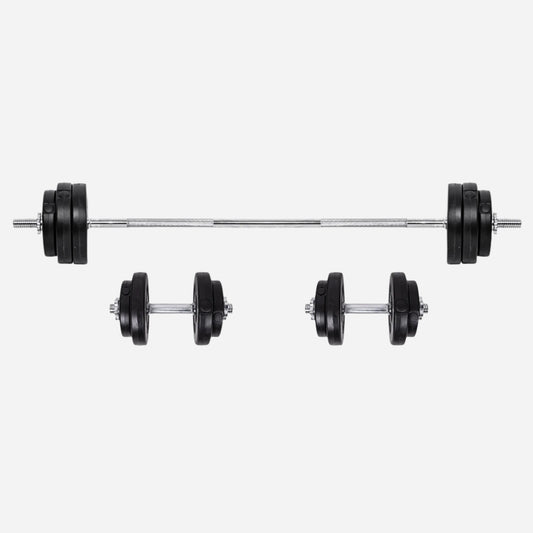 Premium 65kg Iron Weightlifting Kit | Convertible Dumbbell & Barbell Set with Anti-Slip Handles | Space-Saving Strength Gear for Full-Body Workouts at Home for Men and Women