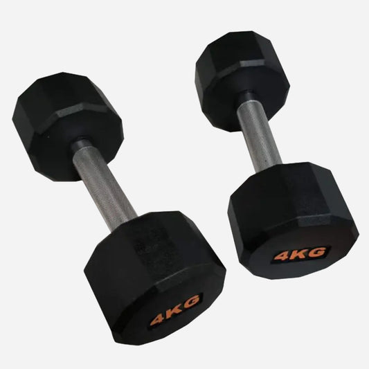 Heavy-Duty Round Hex Dumbbell | No-Roll Stability for Safer Workouts | Ergonomic Grip for Controlled Lifts | Perfect for Home & Gym Strength Training | Solid Cast Construction