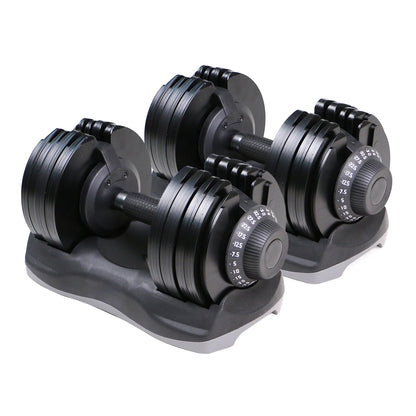 Refine Your Fitness with Adjustable Dumbbells 5–32.5 kg – Sleek Neoprene Finish, 12-in-1 Weight Set for Quiet, Space-Saving Home Gym Sessions