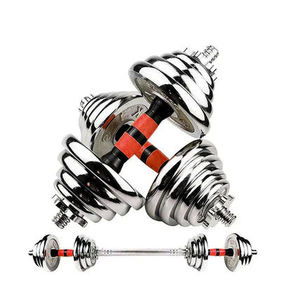 Transform Home Workouts with a 20kg Cast Iron Adjustable Weight Set – Dual Dumbbell & Barbell Function for Strength Training, Built with Durable Steel Plates