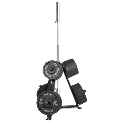 Heavy-Duty Steel Weight Rack – Vertical Plate & Dumbbell Storage Stand with 300kg Load, 6 Clamps for Home Gym Barbell Organization