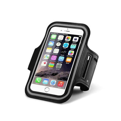 Hands-Free Phone Armband for Runners | Water-Resistant Sports Band with Reflective Design & Stretch Fit – Compatible with Phones up to 7.0”