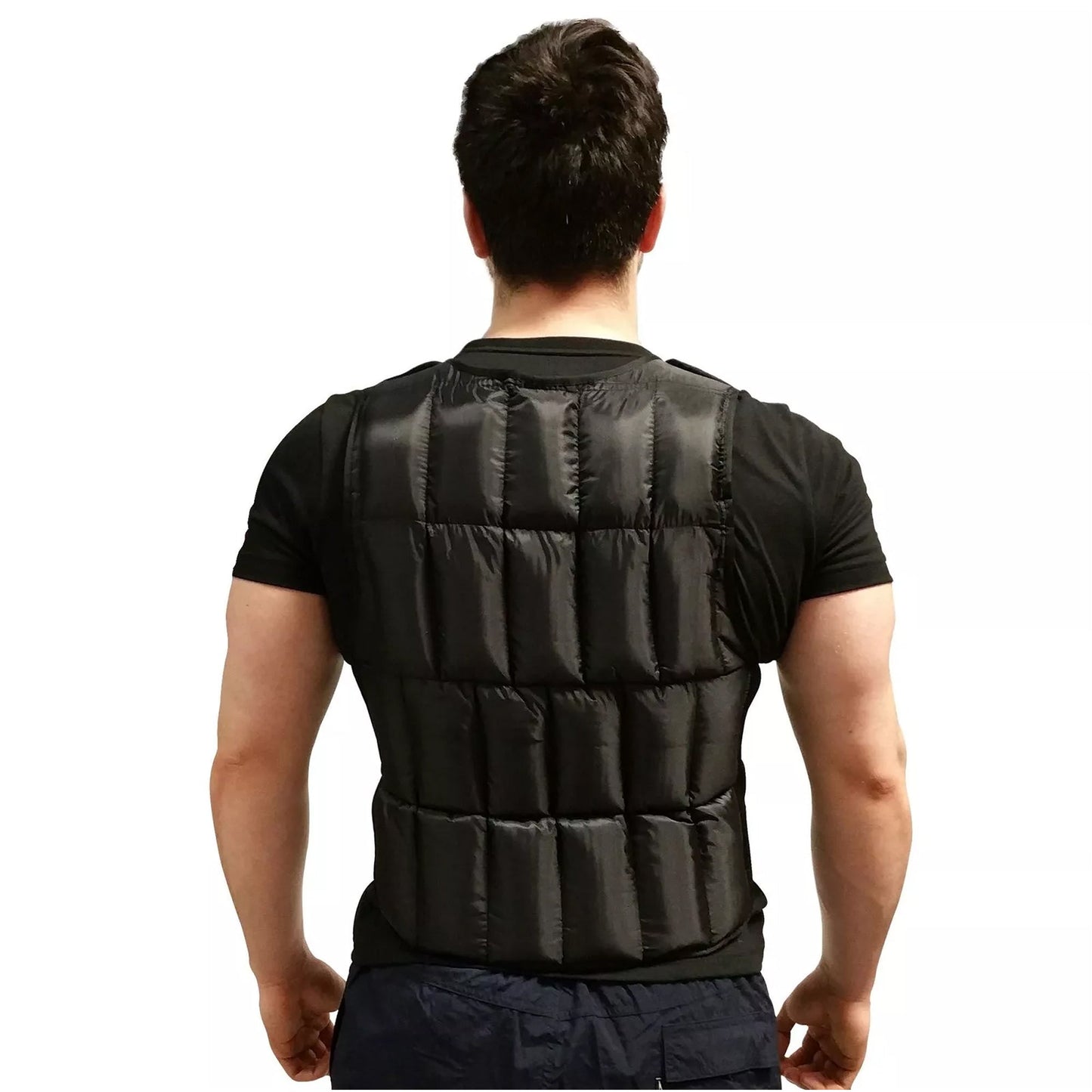 Weighted Training Vest 10kg–20kg | 38 Removable Weight Bags | Adjustable Black Vest for Cardio, Running, CrossFit & Strength Workouts | Unisex Design for All Fitness Levels