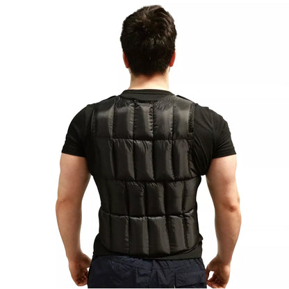 Weighted Training Vest 10kg–20kg | 38 Removable Weight Bags | Adjustable Black Vest for Cardio, Running, CrossFit & Strength Workouts | Unisex Design for All Fitness Levels