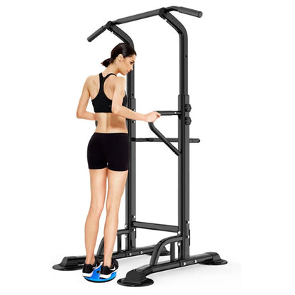 Ultimate Bodyweight Training Tower – Versatile Pull-Up & Dip Station for Full-Body Strength and Core Workouts in Your Home Gym Setup
